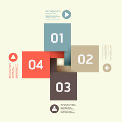 Modern Design template / can be used for infographics / numbered