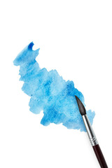 Obraz premium Abstract watercolor background with paint brush