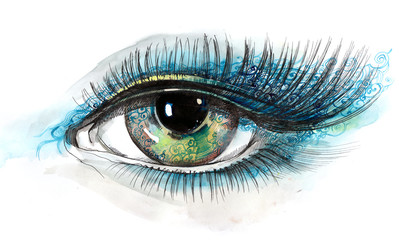 decorated human eye