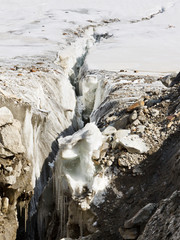 Crevasse at Vigne Glacier