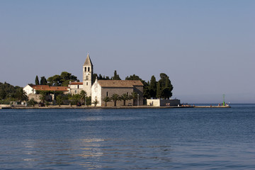 Fototapeta na wymiar Franciscan monastery on Prirovo peninsula in Vis, Croatia