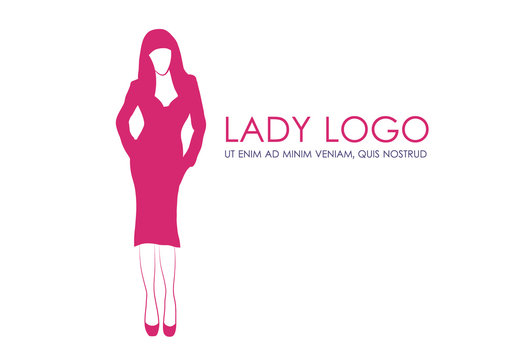 woman logo, fashion logotype