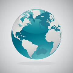 Naklejka premium World Globe Maps