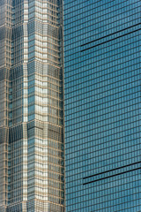 Obraz premium architecture details skyscrapers building pudong shanghai china
