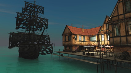 Obraz premium 帆船