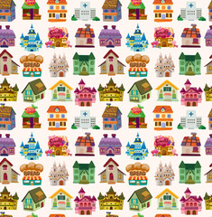 Fototapeta premium seamless house pattern
