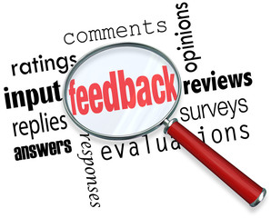 Feedback Magnifying Glass Input Comments Ratings Reviews