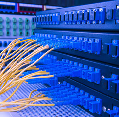 serve with technology style against fiber optic background