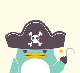 Obraz premium Pirate Penguin - Vector File EPS10