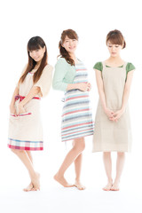 Obraz premium Beautiful asian women isolated on white background