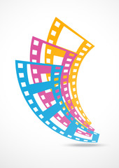 film strip logo abstract background