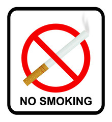 no smoking sign with cigarette