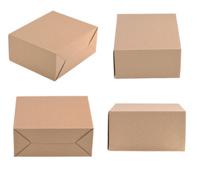 cardboard box isolated on the white background