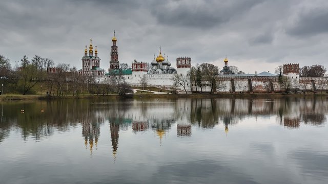 Novodevichy Convent, Timelapse Video, Moscow, Russia