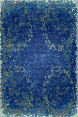 Mosaikmuster - Blau