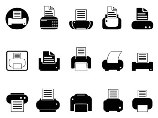 printer icons set