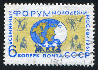 Naklejka premium Globe and Youth Activities