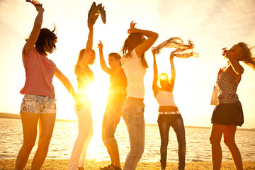 party on beach