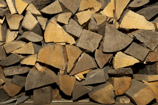 stack of firewood, natural background,