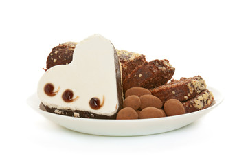 Heart shaped brownie