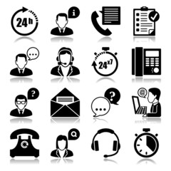 Icons set with reflection: support