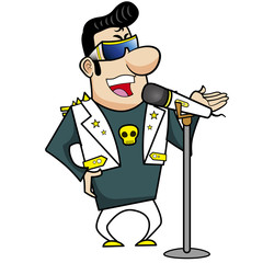 illustration of cool cartoon artiste