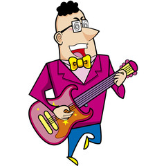 illustration of cool cartoon artiste