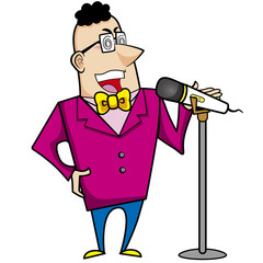 illustration of cool cartoon artiste