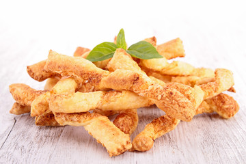 puff pastry with cheese and sesam