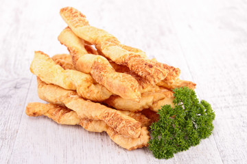 puff pastry with cheese and sesam