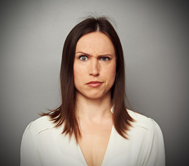 portrait of young emotional woman
