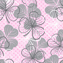 Seamless pattern with clover