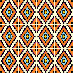 seamless Mexican geometric background