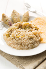 Risotto with artichokes