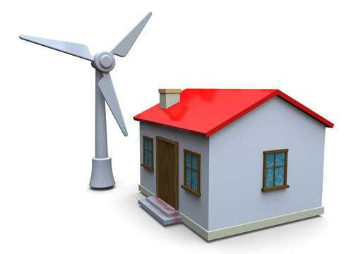 WIND ENERGY AND HOME - 3D