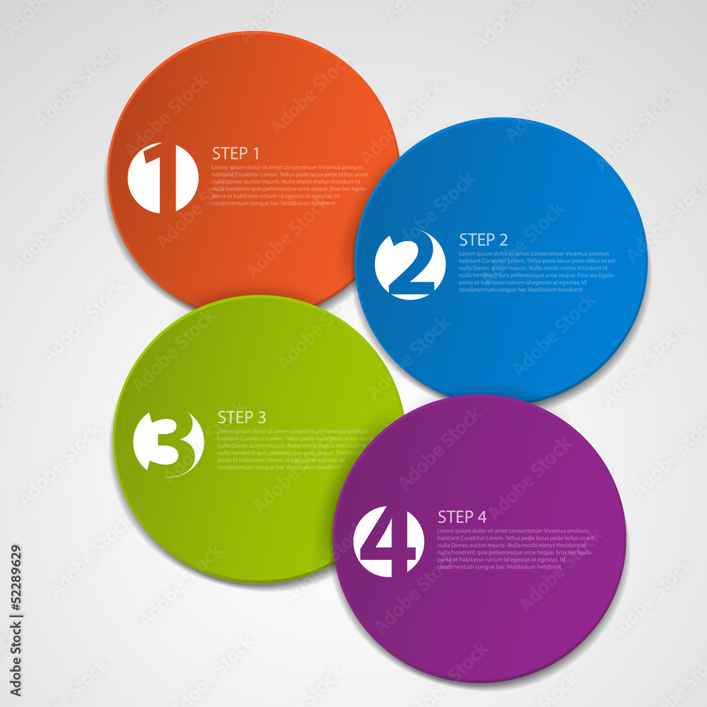 Poster set of colorful vector sample option stickers