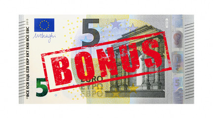 5 Euro Geldschein mit Stempel 