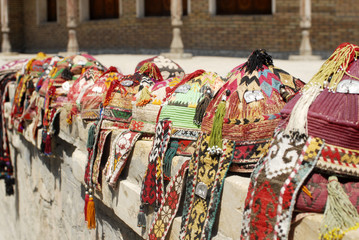 Chapeaux folkloriques ouzb&egrave;kes, Boukhara, Ouzb&eacute;kistan