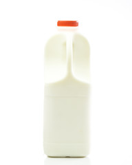 bottle of fresh milk isolated against white background