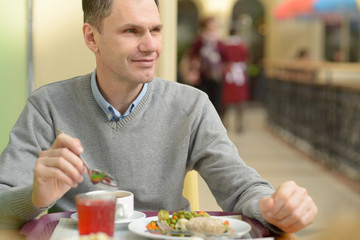 Man during dinner