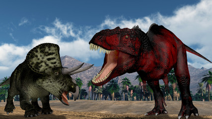 Obraz premium Drapieżny dinozaur