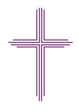 Kreuz Abstrakt aus Linien - Kirche