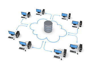 Cloud computing concept.