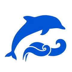 Printed kitchen splashbacks Dolphins Dolphin Silhouette