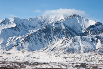 Rugged Mountains in Winter