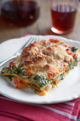 Lasagna with spinach