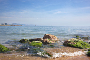 Barceloneta beach in Barcelona, Spain