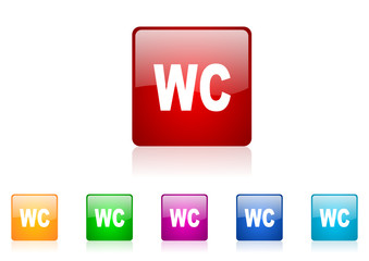 wc vector glossy web icon set