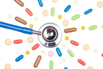 Stethoscope and tablets