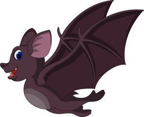 Cute Cartoon bat flying